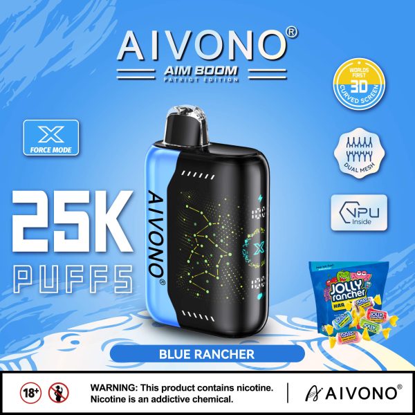 Aivono Aim Boom 25000 Disposable Vape Pen - 28ml E-Liquid, 25000 Puffs, Rechargeable, 10 Flavors - Image 6
