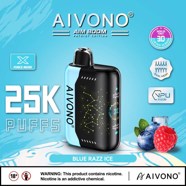 Aivono Aim Boom 25000 Disposable Vape Pen - 28ml E-Liquid, 25000 Puffs, Rechargeable, 10 Flavors - Image 4