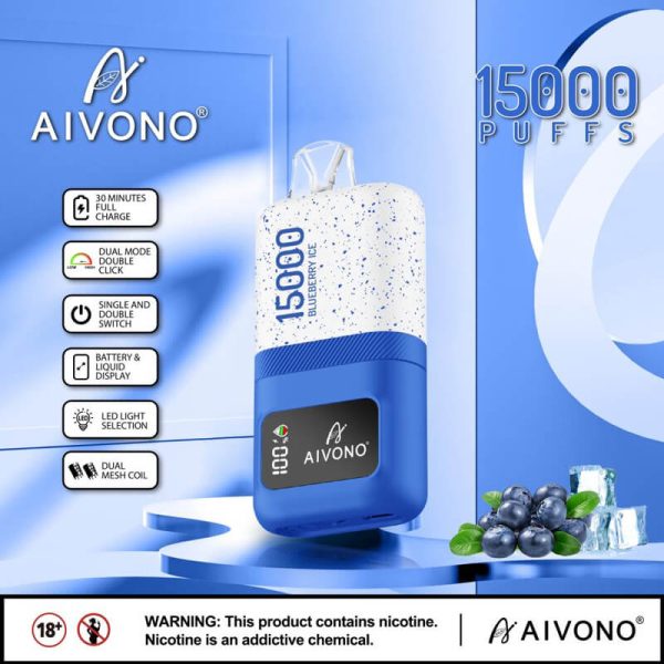 Aivono Aim Magic 15000 Vape Pen - 15,000 Puffs, 24ml E-liquid, Customizable Logo, Rechargeable - Image 2