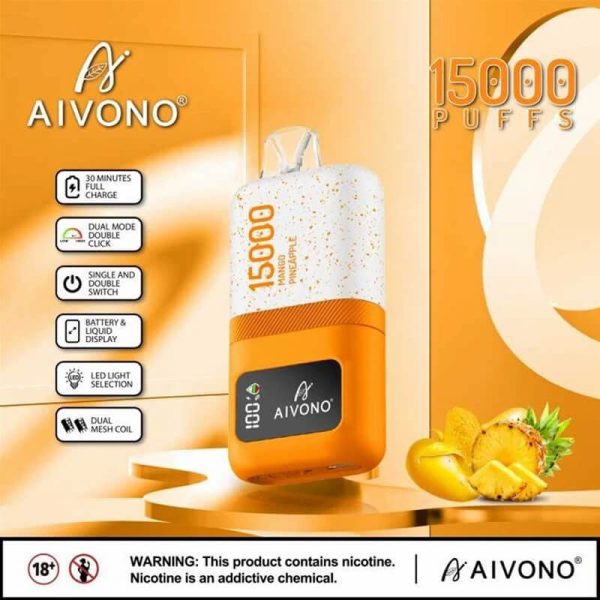 Aivono Aim Magic 15000 Vape Pen - 15,000 Puffs, 24ml E-liquid, Customizable Logo, Rechargeable - Image 5
