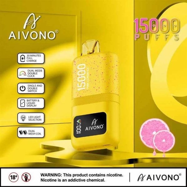 Aivono Aim Magic 15000 Vape Pen - 15,000 Puffs, 24ml E-liquid, Customizable Logo, Rechargeable