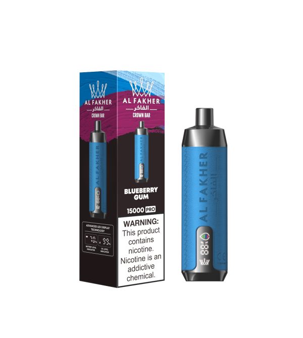 AlFakher Crown Bar 15000 Disposable Vape - 15,000 Puffs, 5% Nicotine, USB-C Rechargeable - Image 3