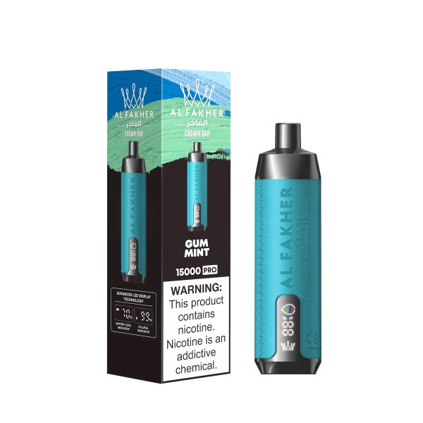 AlFakher Crown Bar 15000 Disposable Vape - 15,000 Puffs, 5% Nicotine, USB-C Rechargeable - Image 6