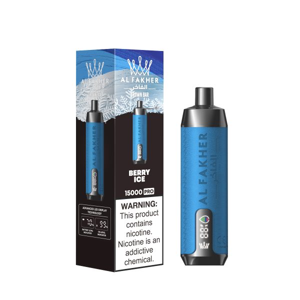 AlFakher Crown Bar 15000 Pro Disposable Vape - 15000 Puffs, 22ml E-liquid, USB-C Rechargeable, 5% Nicotine - Image 2