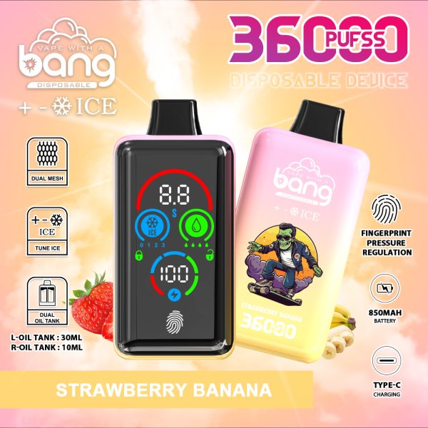 Bang 36000 Ice Blending Electronic Cigarette - 36,000 Puffs, Adjustable Ice Level, 36ml E-Liquid, 850mAh Battery - Image 6