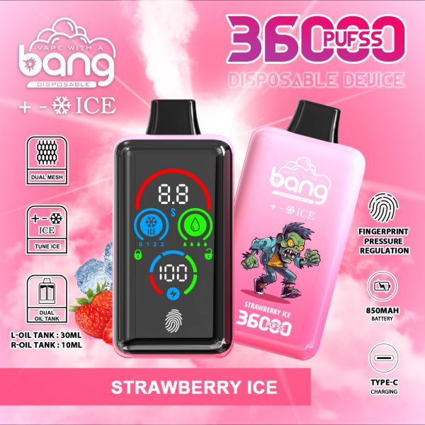 Bang 36000 Ice Blending Electronic Cigarette - 36,000 Puffs, Adjustable Ice Level, 36ml E-Liquid, 850mAh Battery - Image 5