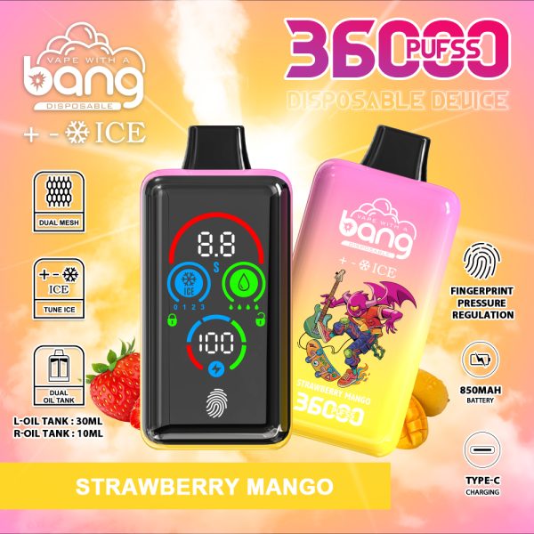 Bang 36000 Ice Blending Electronic Cigarette - 36,000 Puffs, Adjustable Ice Level, 36ml E-Liquid, 850mAh Battery - Image 4