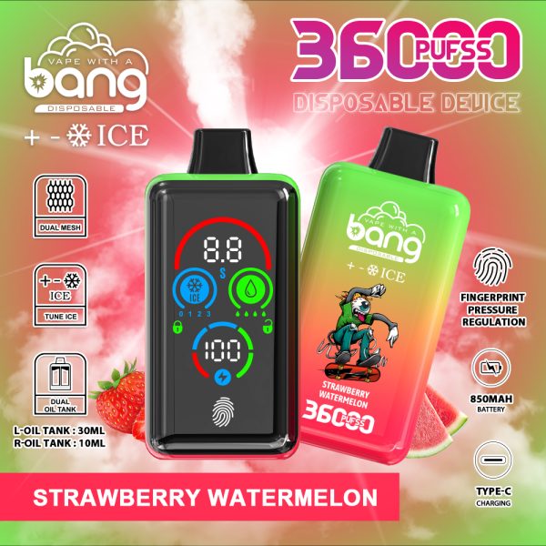 Bang 36000 Ice Blending Electronic Cigarette - 36,000 Puffs, Adjustable Ice Level, 36ml E-Liquid, 850mAh Battery - Image 3
