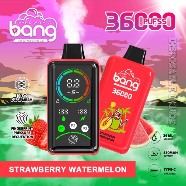 Bang 36000 Large Screen: Ultimate Vaping Experience with 36,000 Puffs, 36ml E-Liquid, and Customizable Power Settings