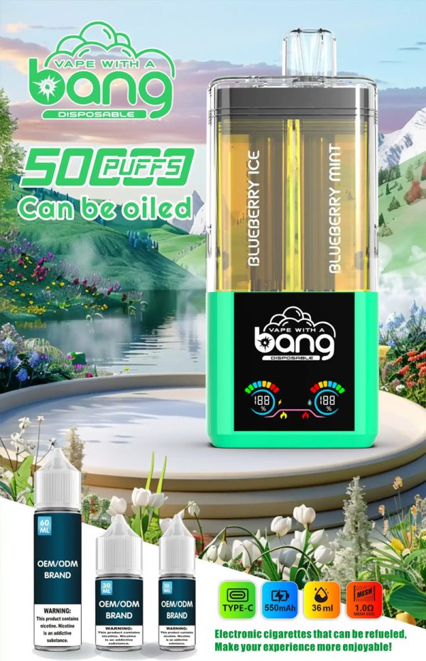 Bang 50000 Disposable Vape - Up to 50,000 Puffs, 12 Flavors, 36mL E-liquid, 650mAh Battery - Image 5