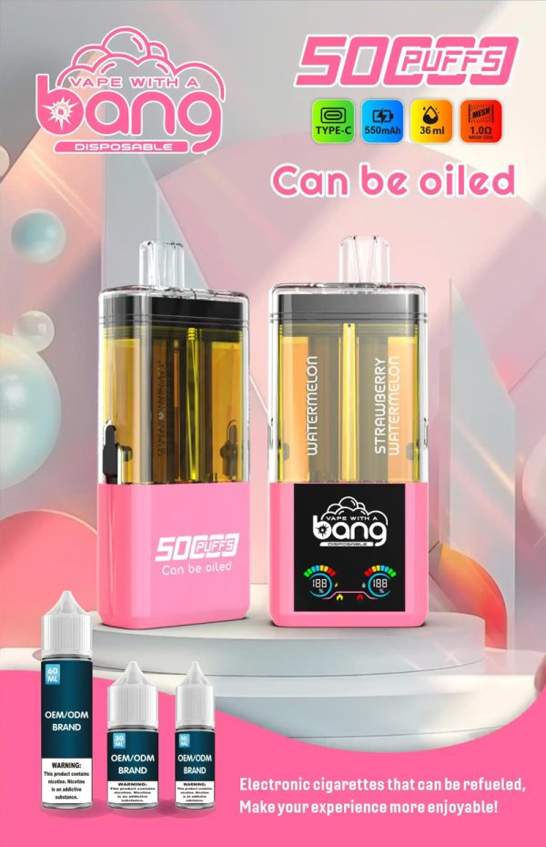 Bang 50000 Disposable Vape - Up to 50,000 Puffs, 12 Flavors, 36mL E-liquid, 650mAh Battery - Image 4