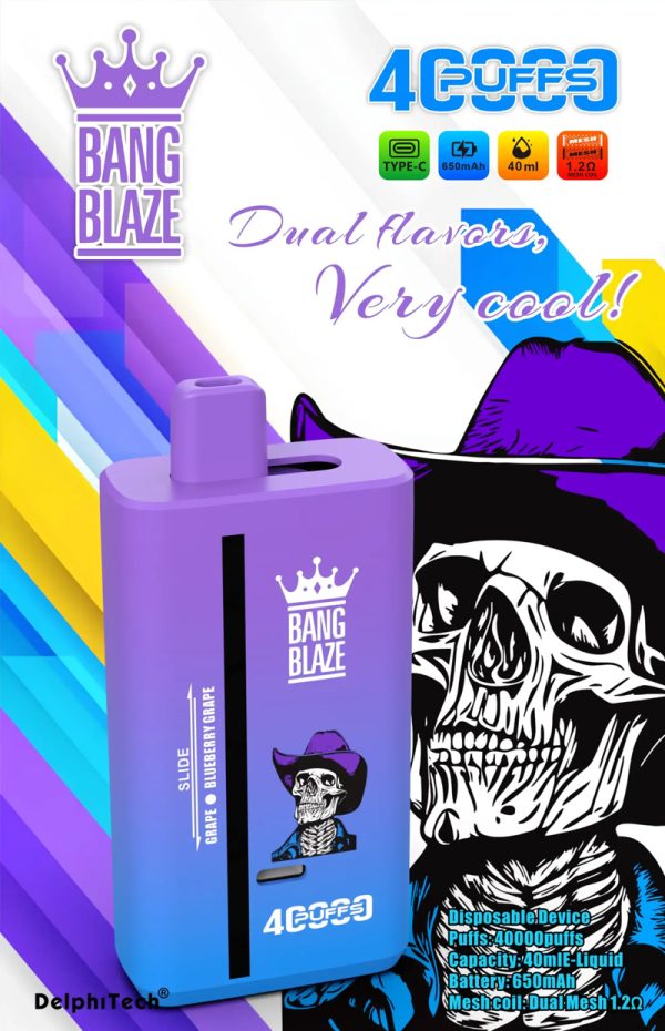 Bang Blaze 40000 Puffs 12 Flavors Disposable Vape - 40ml E-liquid, 650mAh Battery, Type-C Charging - Image 3
