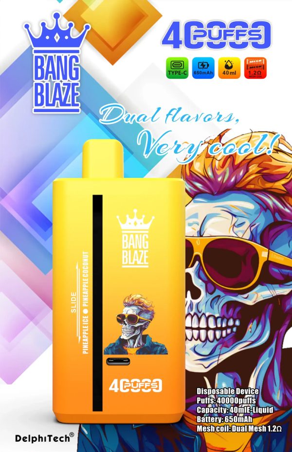 Bang Blaze 40000 Puffs 12 Flavors Disposable Vape - 40ml E-liquid, 650mAh Battery, Type-C Charging - Image 4