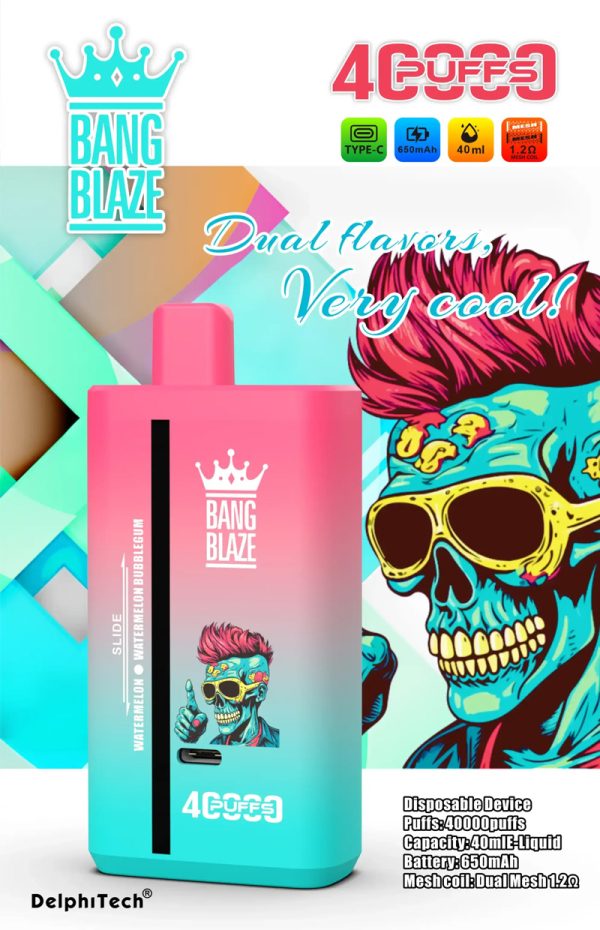 Bang Blaze 40000 Puffs 12 Flavors Disposable Vape - 40ml E-liquid, 650mAh Battery, Type-C Charging - Image 2