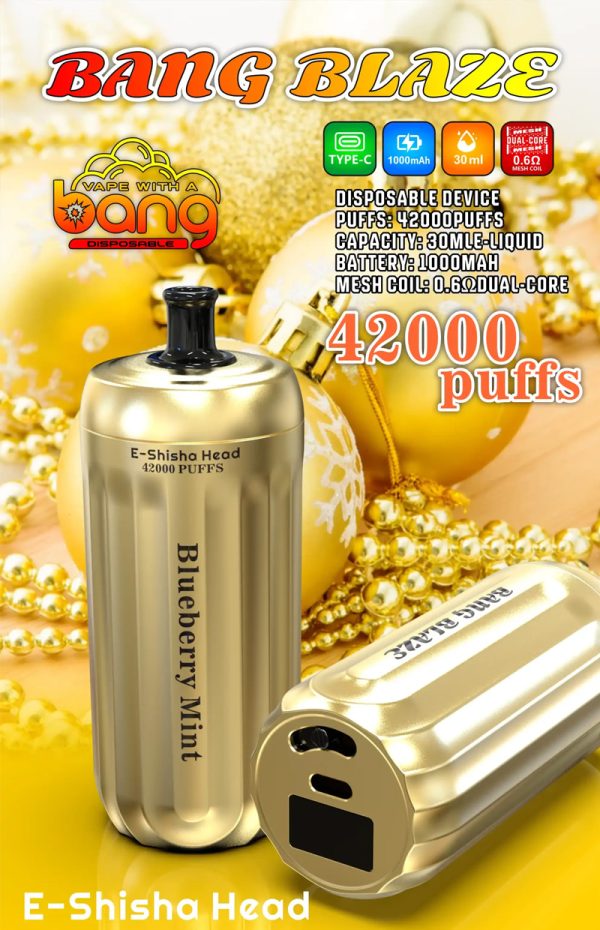 Bang Blaze 42000 Disposable Vape - Up to 42,000 Puffs, 12 Flavors, 1000mAh Battery, Type-C Rechargeable - Image 3