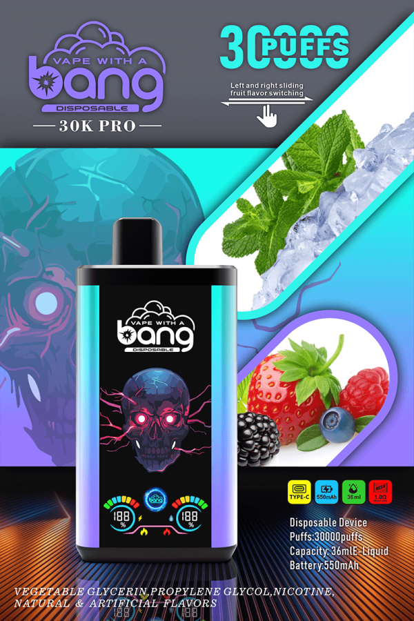 Bang Double Flavor 30000 Pro Disposable Vape - 30,000 Puffs, Dual Flavor System, 550mAh Battery - Image 4