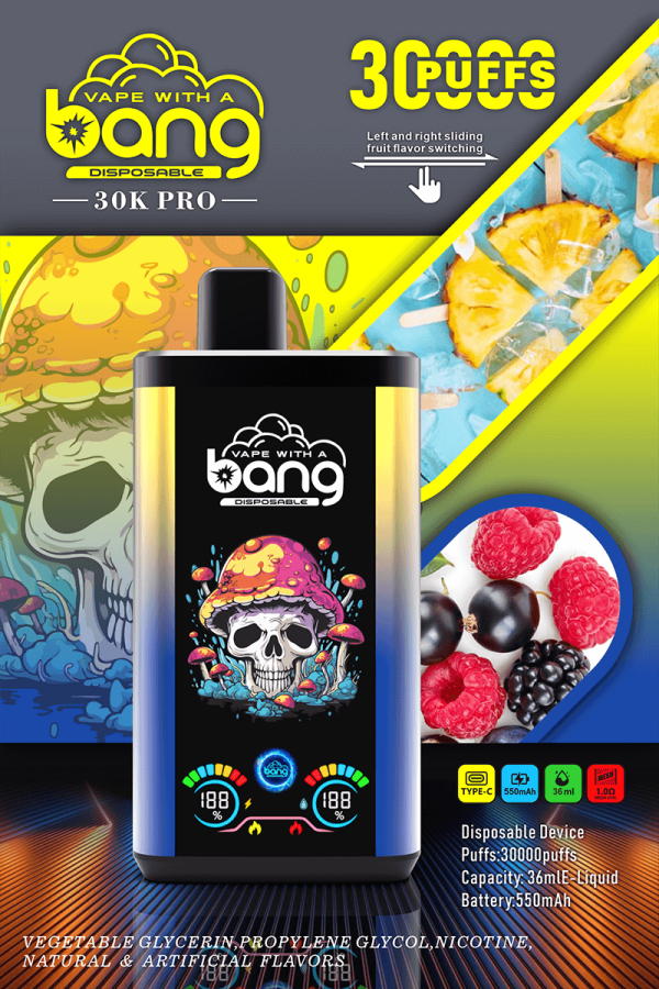 Bang Double Flavor 30000 Pro Disposable Vape - 30,000 Puffs, Dual Flavor System, 550mAh Battery - Image 6
