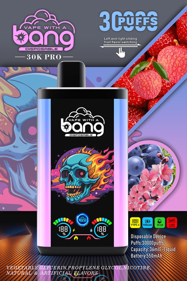 Bang Double Flavor 30000 Pro Disposable Vape - 30,000 Puffs, Dual Flavor System, 550mAh Battery - Image 3