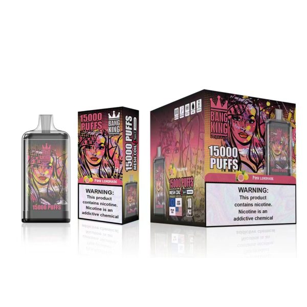 Bang King 15000 Puffs Rechargeable Disposable Vape Pen - 0%, 2%, 3%, 5% Nicotine - 25ml E-Liquid - 650mAh Battery - Image 3