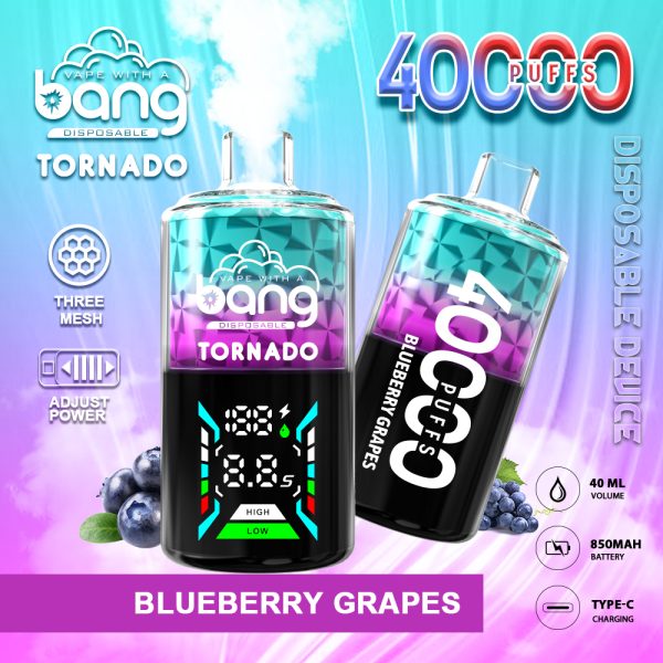 Bang Tornado 40000 Disposable Vape - 40000 Puffs, 40ml E-Liquid, Variety of Flavors - Image 5