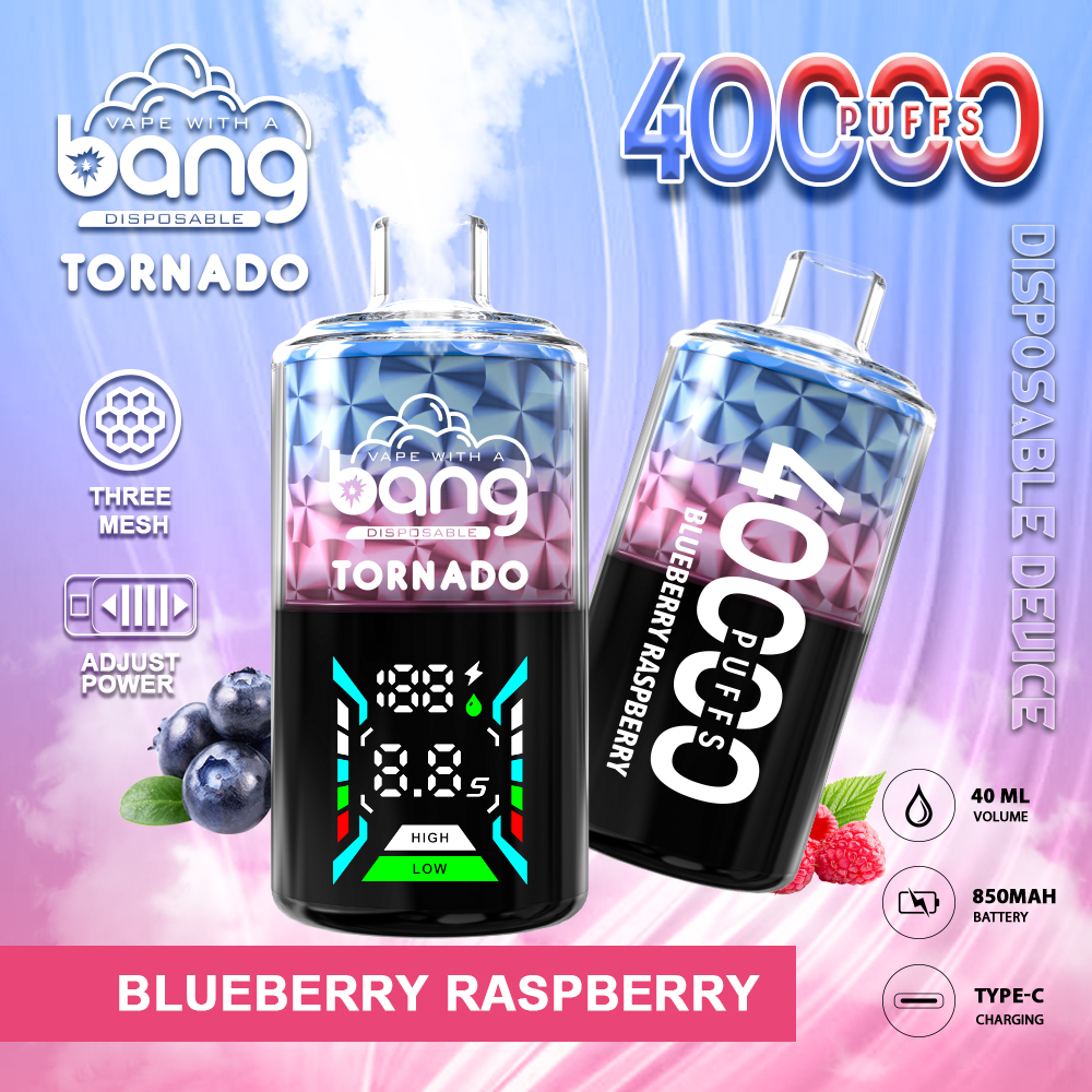 Bang Tornado 40000 Disposable Vape - 40000 Puffs, 40ml E-Liquid, Variety of Flavors