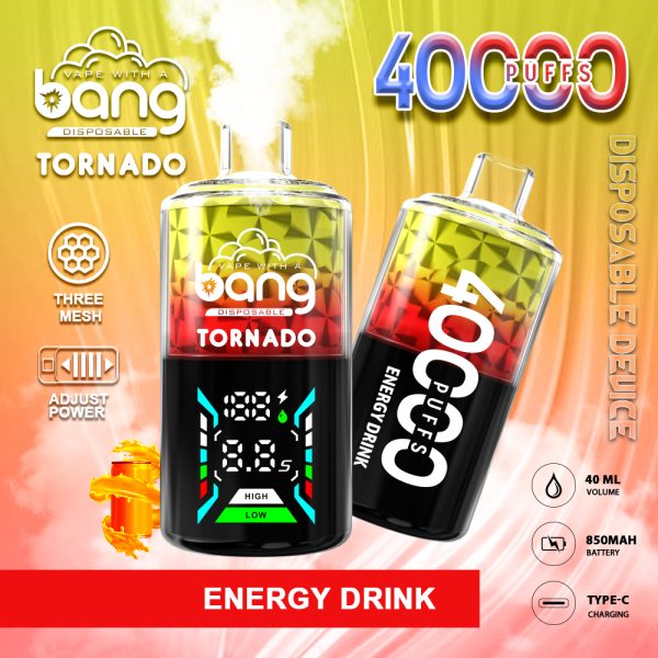 Bang Tornado 40000 Disposable Vape - 40000 Puffs, 40ml E-Liquid, Variety of Flavors - Image 4