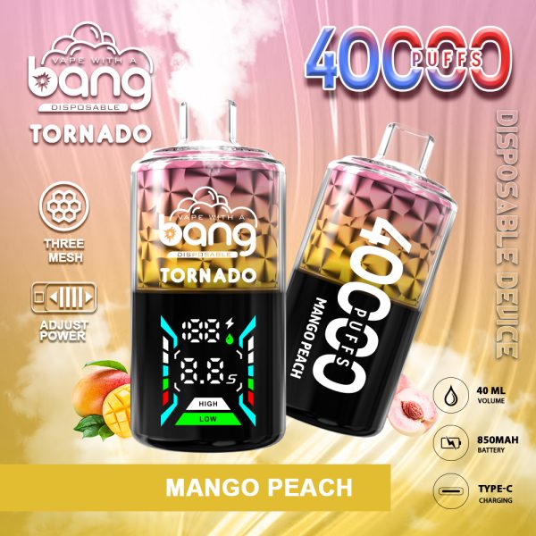Bang Tornado 40000 Disposable Vape - 40000 Puffs, 40ml E-Liquid, Variety of Flavors - Image 2