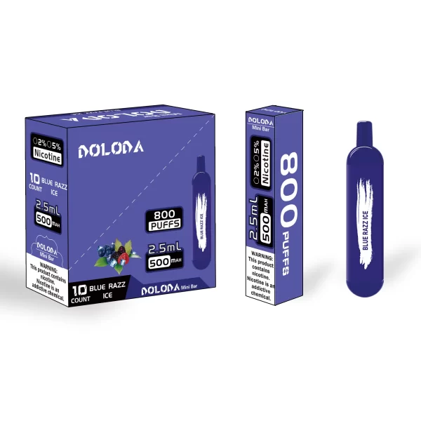 Doloda Mini Bar 800 Puffs Rechargeable Disposable E-Cigarettes Vape - 2% & 5% Nicotine - Image 5