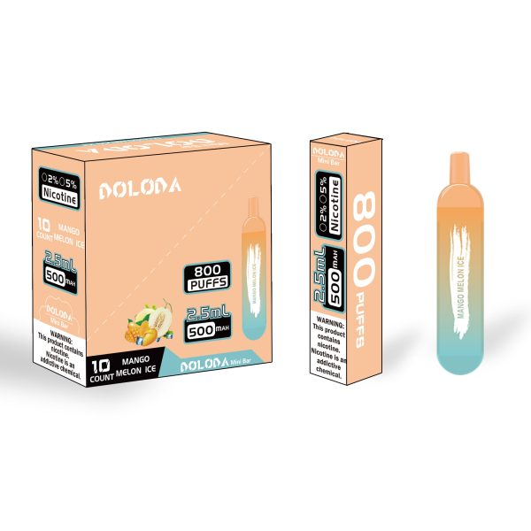 Doloda Mini Bar 800 Puffs Rechargeable Disposable E-Cigarettes Vape - 2% & 5% Nicotine - Image 4