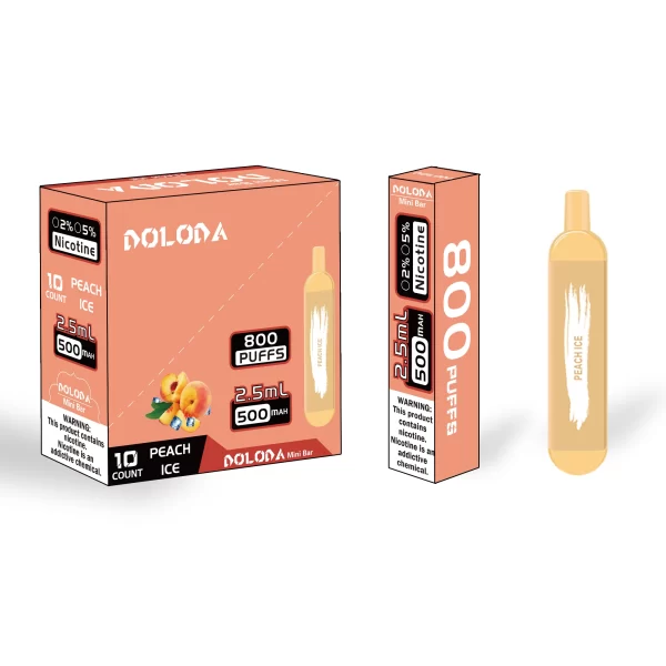 Doloda Mini Bar 800 Puffs Rechargeable Disposable E-Cigarettes Vape - 2% & 5% Nicotine - Image 2