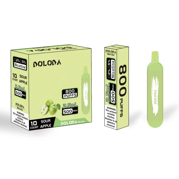 Doloda Mini Bar 800 Puffs Rechargeable Disposable E-Cigarettes Vape - 2% & 5% Nicotine - Image 3