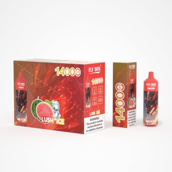 ELFBOX 14000 Puffs Rechargeable Disposable Vape - 25ml E-liquid, Mesh Coil, RGB Light, Bulk Wholesale - Image 5