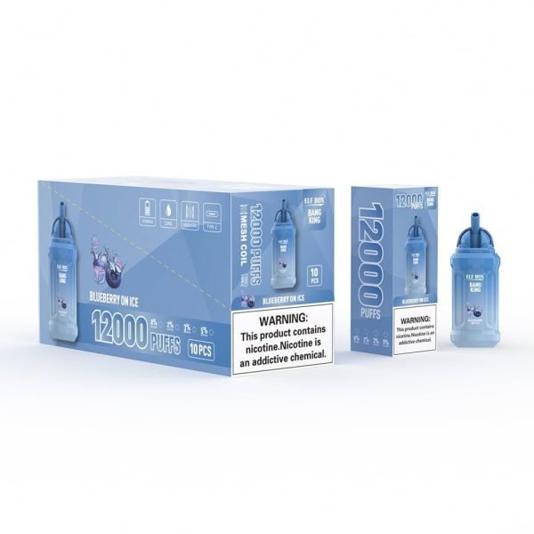 ELFBOX BK12000 12000 Puffs Rechargeable Disposable Vape - 23ml E-Liquid, Mesh Coil, Type-C Rechargeable - Image 4