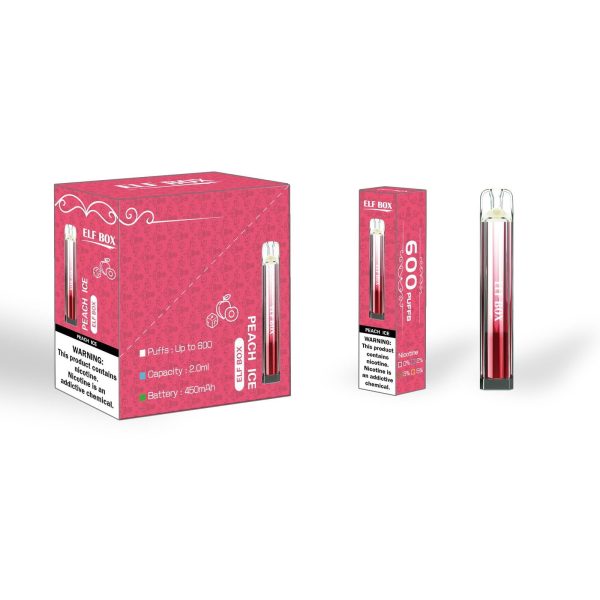 Elfbox Crystal Bar 600 Disposable Vape Pen - 600 Puffs, 500mAh Battery, 2ml E-liquid, 0%/2%/5% Nicotine - Image 3
