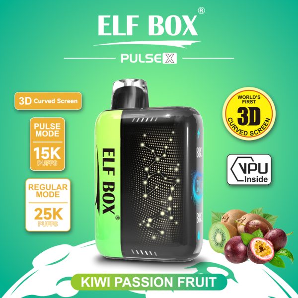 ElfBox Pulse-X 25000 Puffs Rechargeable Disposable Vape Pen - 25,000 Puffs, Dual Mesh Coil, Adjustable Nicotine, 18ml E-liquid - Image 2