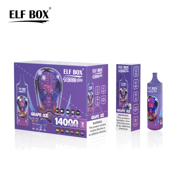 ELFBOX RGB 14000 Pro Rechargeable Disposable Vape – 14000 Puffs with RGB Light and Type-C Charging - Image 4