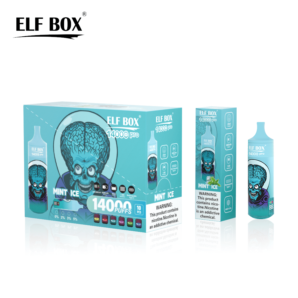 ELFBOX RGB 14000 Pro Rechargeable Disposable Vape – 14000 Puffs with RGB Light and Type-C Charging