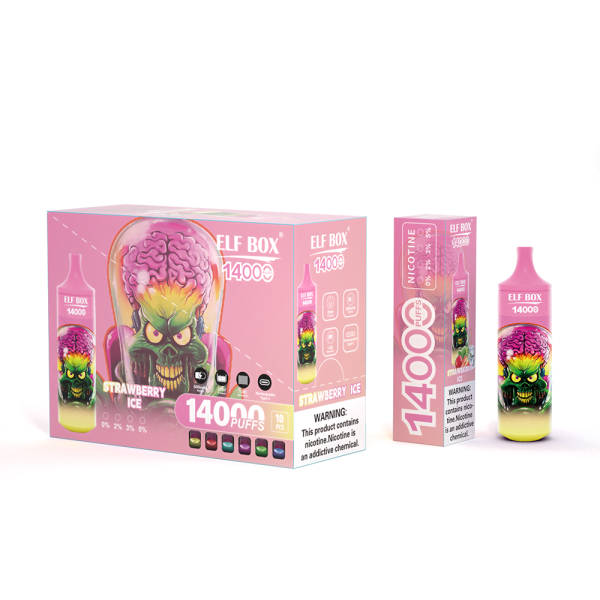 ELFBOX RGB14000 Puff Rechargeable Disposable Vape - 14000 Puffs, 0% 2% 3% 5% Nicotine, 10 Flavors, RGB Light, Wholesale Supplier - Image 2