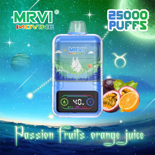 MRVI MOVING 25000 Puffs E-Cigarette - 25000 Puffs, 30ml E-Liquid, 1000mAh Battery, Dual Coil, Type-C Charging - Image 3