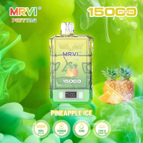 Mrvi Puffing 15000 - 15000 Puffs, 750mAh Battery, 25ml E-Liquid, DUAL Mesh Coil, Type-C Charging - Image 6