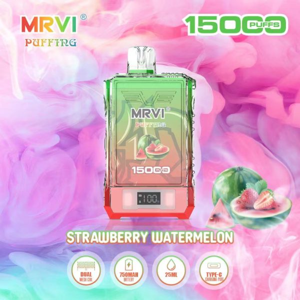 Mrvi Puffing 15000 - 15000 Puffs, 750mAh Battery, 25ml E-Liquid, DUAL Mesh Coil, Type-C Charging - Image 4
