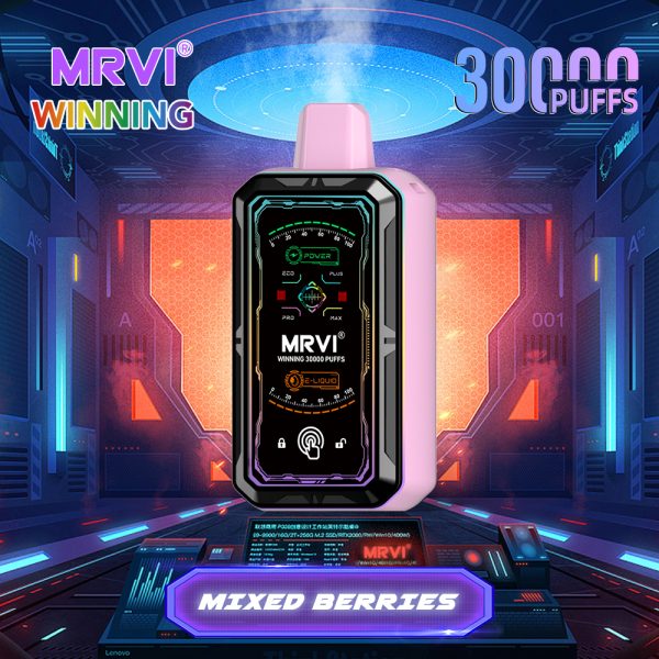 Mrvi Winning 30000 Disposable E-Cigarette with 30000 Puffs, 35ml E-Liquid, 800mAh Battery, USB-C Fast Charging, Dual Mesh Coil, and Four Heating Modes - Image 5