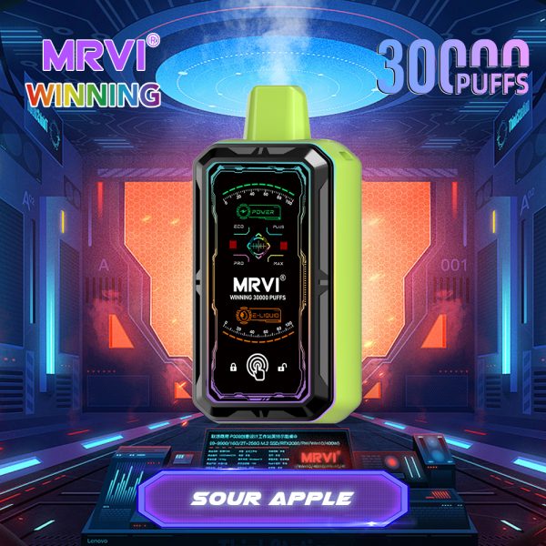 Mrvi Winning 30000 Disposable E-Cigarette with 30000 Puffs, 35ml E-Liquid, 800mAh Battery, USB-C Fast Charging, Dual Mesh Coil, and Four Heating Modes - Image 2