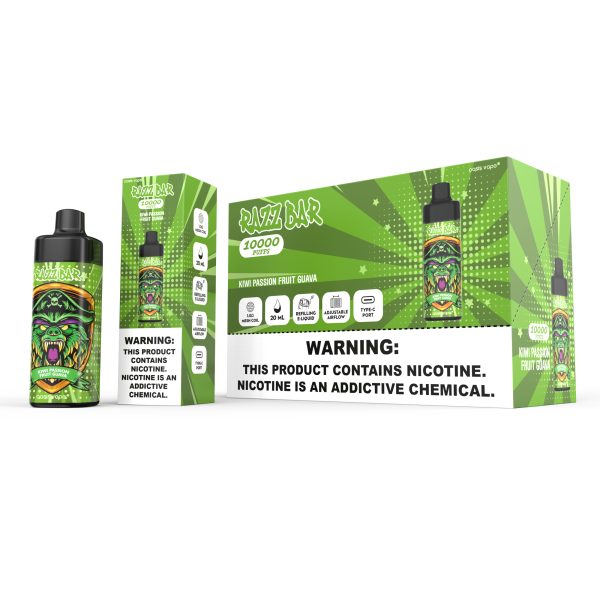 Razz Bar 10000 Disposable Vape - 16 Flavors - 10000 Puffs - 20ml Capacity - Rechargeable - Mesh Coil - Type-c - Image 6