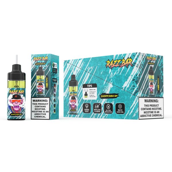 Razz Bar 12000 Puffs Disposable Vape with 16 Flavors - 22ml Capacity - Image 2