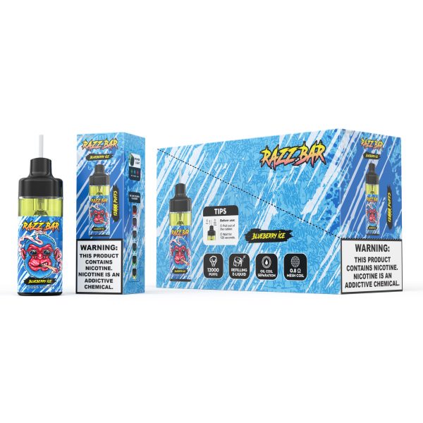 Razz Bar 12000 Puffs Disposable Vape with 16 Flavors - 22ml Capacity - Image 4