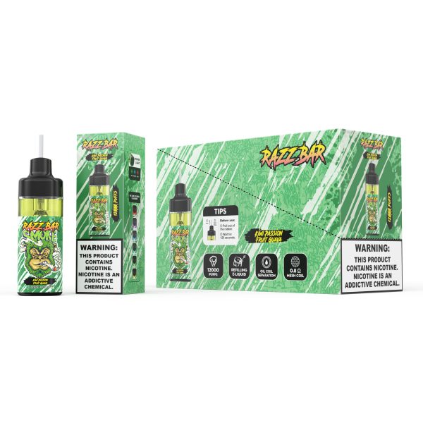 Razz Bar 12000 Puffs Disposable Vape with 16 Flavors - 22ml Capacity - Image 3