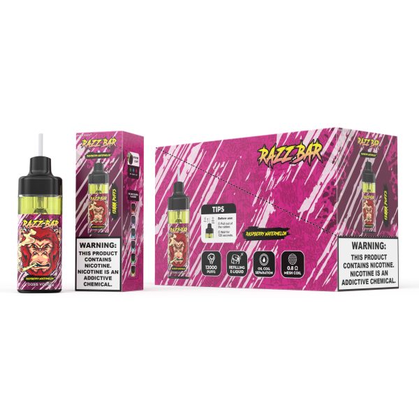 Razz Bar 12000 Puffs Disposable Vape with 16 Flavors - 22ml Capacity