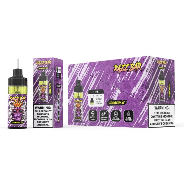 Razz Bar 12000 Puffs Disposable Vape with 16 Flavors - 22ml Capacity - Image 5