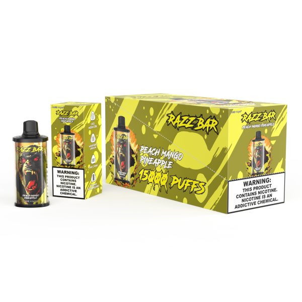 Razz Bar 15000 Puffs Disposable Vape - 12 Flavors, 28ml, 650mAh Rechargeable, Type-C